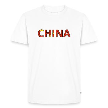 China Flag - Men's Premium Organic T-Shirt - white - Front - Nico (187cm)