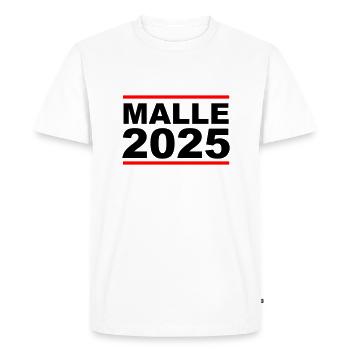 MALLE 2025 - T-shirt Premium bio Homme - blanc - Devant - Nico (187cm)