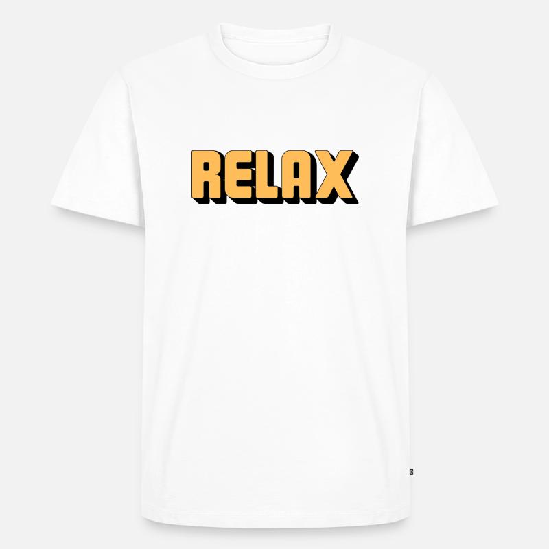 Relax - Männer Premium Bio T-Shirt - Weiß