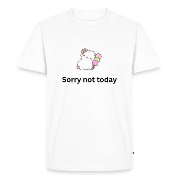 Désolé pas aujourd’hui - T-shirt Premium bio Homme - blanc - Devant - Nico (187cm)