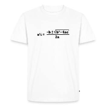 formule quadratique - T-shirt Premium bio Homme - blanc - Devant - Nico (187cm)