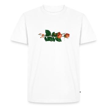 rose - Men's Premium Organic T-Shirt - white - Front - Nico (187cm)