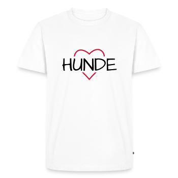 Dogs heart I love dogs gift - Men's Premium Organic T-Shirt - white - Front - Nico (187cm)