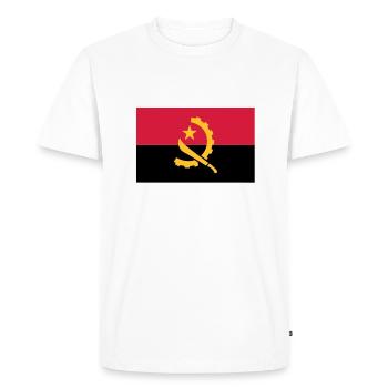 Angola Flag - Men's Premium Organic T-Shirt - white - Front - Nico (187cm)