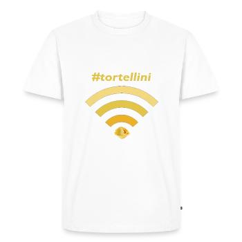 wifi tortellini - T-shirt Premium bio Homme - blanc - Devant - Nico (187cm)