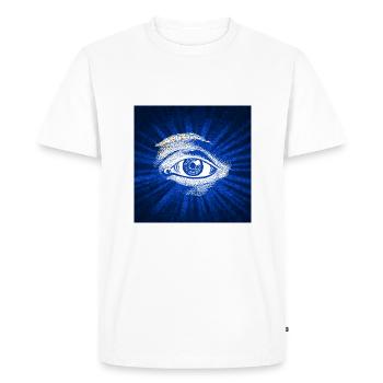 œil - T-shirt Premium bio Homme - blanc - Devant - Nico (187cm)