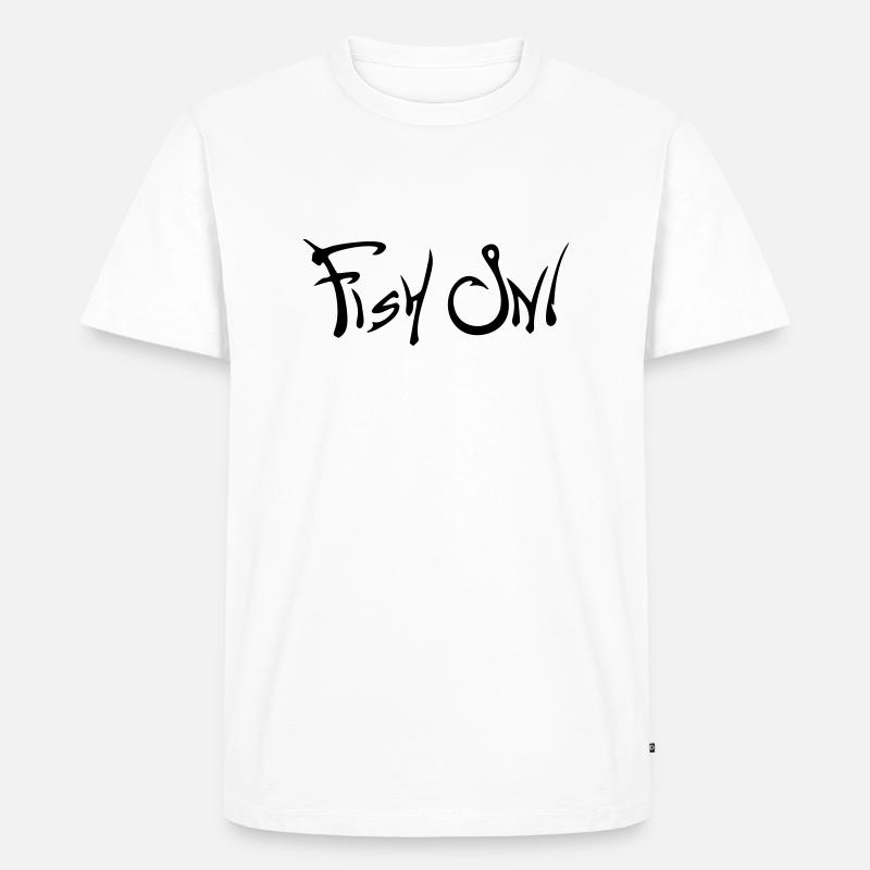 Fisch auf - Männer Premium Bio T-Shirt - Weiß
