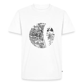 Cologne city map circle - Men's Premium Organic T-Shirt - white - Front - Nico (187cm)