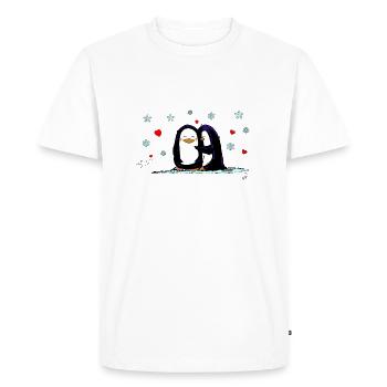 Amour de pingouin - T-shirt Premium bio Homme - blanc - Devant - Nico (187cm)