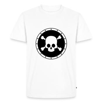 Pirate - Crâne - T-shirt Premium bio Homme - blanc - Devant - Nico (187cm)