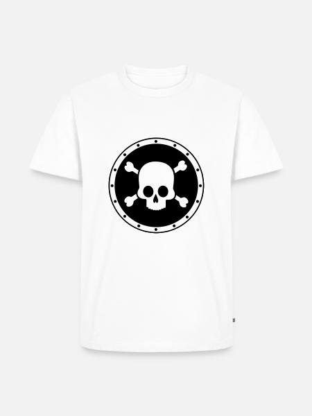 Pirate - Skull - Men's Premium Organic T-Shirt - white