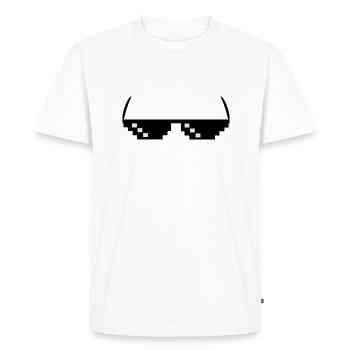 Lunettes de soleil Mème Pixel - T-shirt Premium bio Homme - blanc - Devant - Nico (187cm)