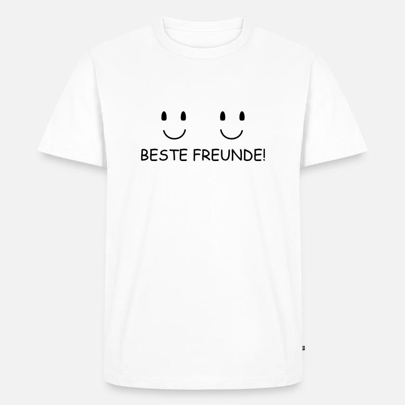 Beste Freunde - Männer Premium Bio T-Shirt - Weiß
