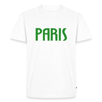 Paris - T-shirt Premium bio Homme - blanc - Devant - Nico (187cm)