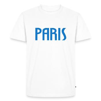 Paris - T-shirt Premium bio Homme - blanc - Devant - Nico (187cm)