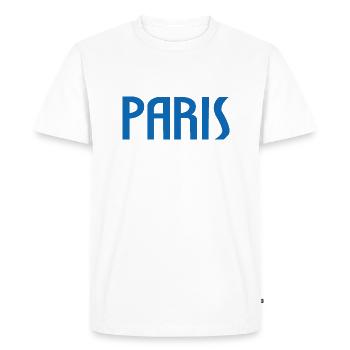 Paris - T-shirt Premium bio Homme - blanc - Devant - Nico (187cm)
