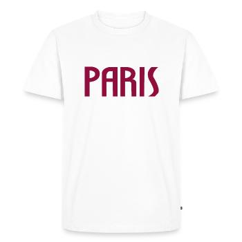 Paris - T-shirt Premium bio Homme - blanc - Devant - Nico (187cm)