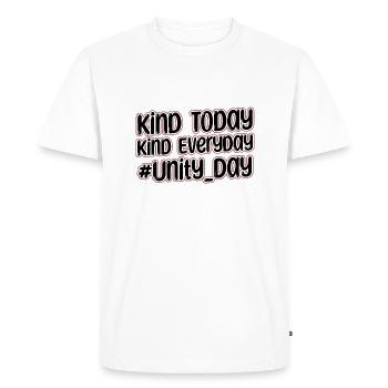 Contre l’intimidation en milieu de travail Soyez bien conciliant - T-shirt Premium bio Homme - blanc - Devant - Nico (187cm)