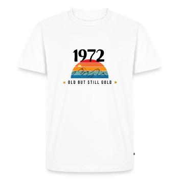 1972 old but still gold - Men's Premium Organic T-Shirt - white - Front - Nico (187cm)