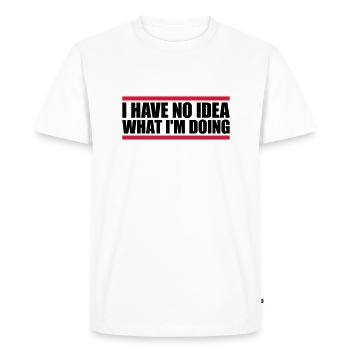Aucune idée - T-shirt Premium bio Homme - blanc - Devant - Nico (187cm)