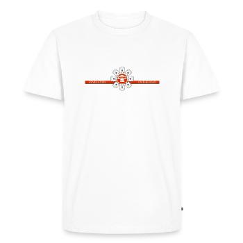 SUPER MOTO Monkey Circle rouge - T-shirt Premium bio Homme - blanc - Devant - Nico (187cm)