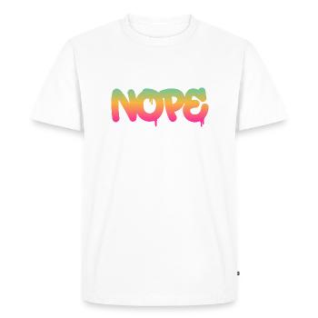 Nope - Just say no! - Men's Premium Organic T-Shirt - white - Front - Nico (187cm)