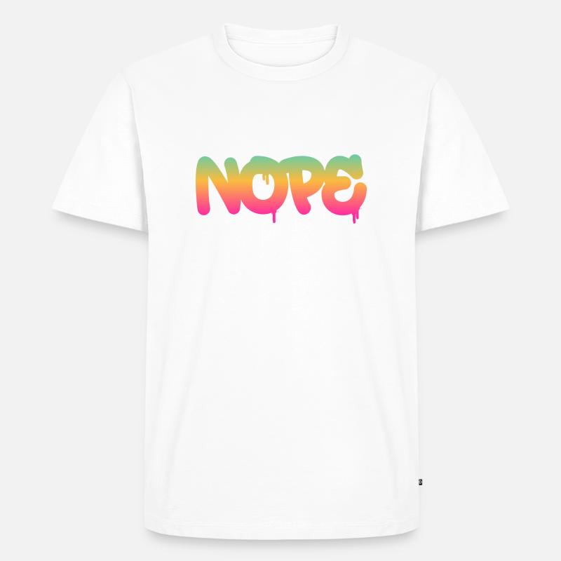 Nope - Einfach mal Nein sagen! - Männer Premium Bio T-Shirt - Weiß