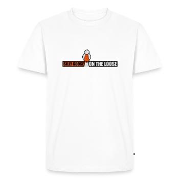goose on the loose - Männer Premium Bio T-Shirt - Weiß - Vorne - Nico (187cm)