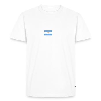 Drapeau argentin Heartbeat - T-shirt Premium bio Homme - blanc - Devant - Nico (187cm)