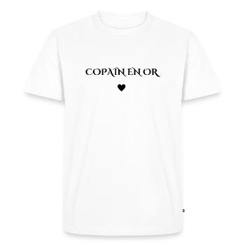 copain en or - T-shirt Premium bio Homme - blanc - Devant - Nico (187cm)