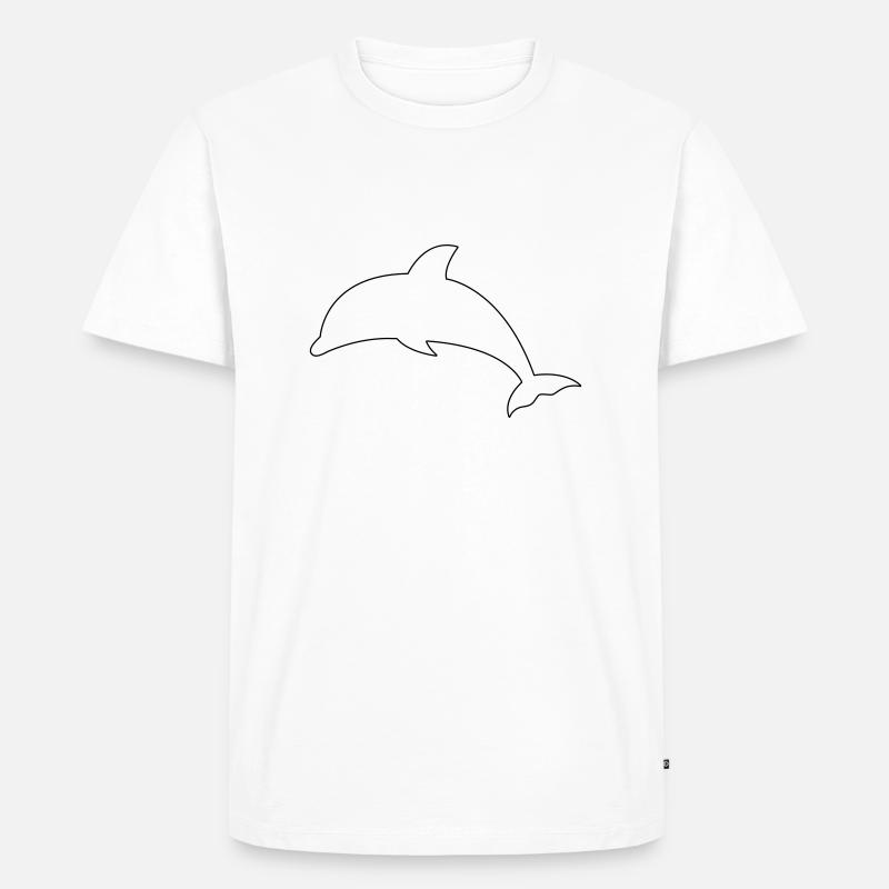 Delfin - Männer Premium Bio T-Shirt - Weiß