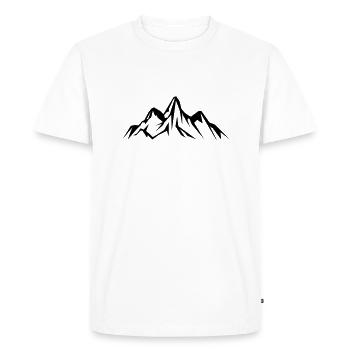 Mountains - Men's Premium Organic T-Shirt - white - Front - Nico (187cm)