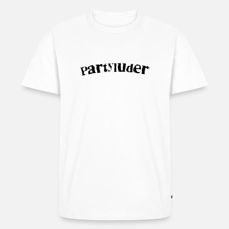 Partyluder 1 - Männer Premium Bio T-Shirt - Weiß