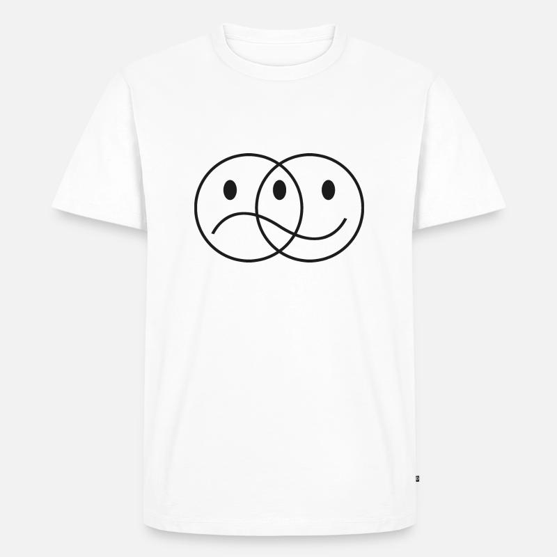 Gutgelaunt oder schlechtgelaunt - Männer Premium Bio T-Shirt - Weiß