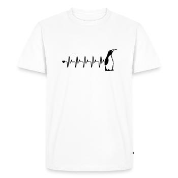 Love for Penguin - Men's Premium Organic T-Shirt - white - Front - Nico (187cm)