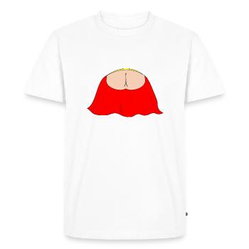 Flying Bum - Flying upwards - Men's Premium Organic T-Shirt - white - Front - Nico (187cm)
