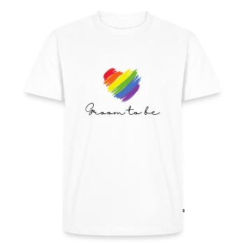 Groom to be - Pride Edition - T-shirt Premium bio Homme - blanc - Devant - Nico (187cm)