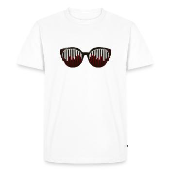 fun cool sunglasses 6 B - Men's Premium Organic T-Shirt - white - Front - Nico (187cm)