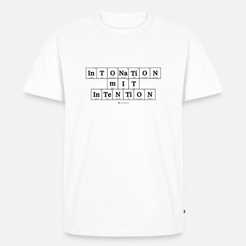 Intonation mit Intention (helle Stoffe) - Männer Premium Bio T-Shirt - Weiß