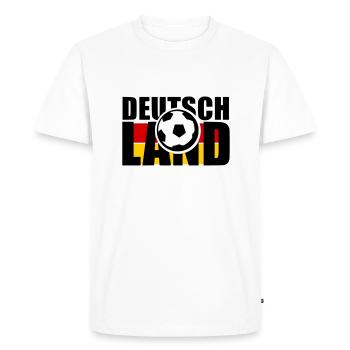 Germany lettering with football - Men's Premium Organic T-Shirt - white - Front - Nico (187cm)
