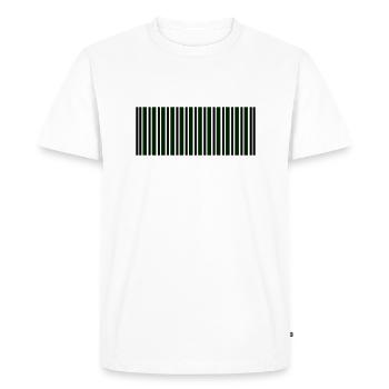 code-barres - T-shirt Premium bio Homme - blanc - Devant - Nico (187cm)