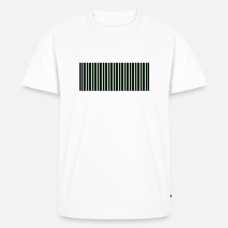 barcode - Männer Premium Bio T-Shirt - Weiß