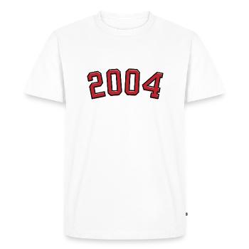 Année de naissance sport 2004 - T-shirt Premium bio Homme - blanc - Devant - Nico (187cm)