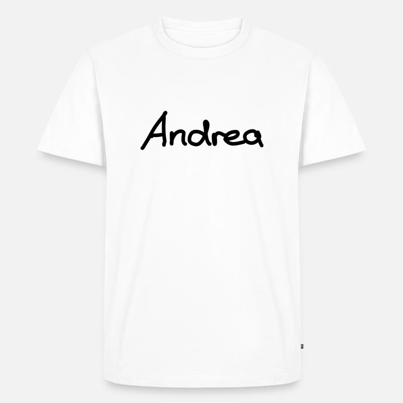 Andrea - Männer Premium Bio T-Shirt - Weiß