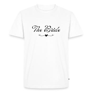 The bride cœur - T-shirt Premium bio Homme - blanc - Devant - Nico (187cm)