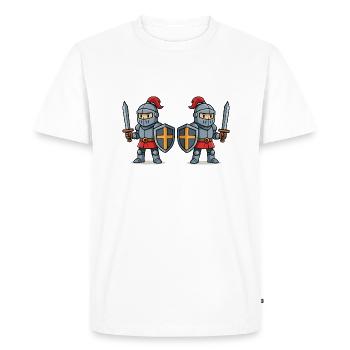 Bande dessinée Knight 2 - T-shirt Premium bio Homme - blanc - Devant - Nico (187cm)