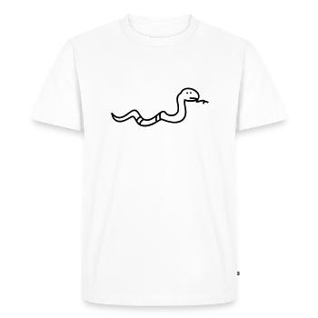 Snake - Men's Premium Organic T-Shirt - white - Front - Nico (187cm)
