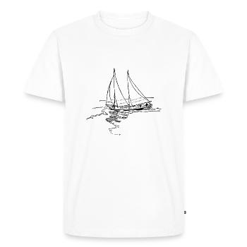 bateau, barge u yacht voilier voilier bateau - T-shirt Premium bio Homme - blanc - Devant - Nico (187cm)