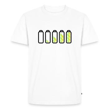 battery_loading - T-shirt Premium bio Homme - blanc - Devant - Nico (187cm)