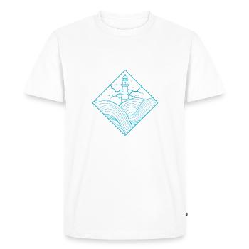 phare - T-shirt Premium bio Homme - blanc - Devant - Nico (187cm)